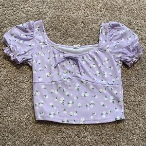 Lavender Floral Top.    Brand: Shein Size: 12-13yrs Color: Lavender